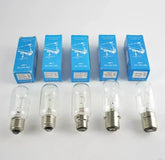 Set of five navigation lamp bulbs with blue packaging, various bases including B22d and E27, suitable for 24V, 110V, and 220V marine use